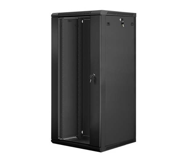 LANBERG Szafa instalacyjna wisząca 19'' 27U 600X600mm czarna (drzwi szklane) WF01-6627-10B - 455320 - zdjęcie
